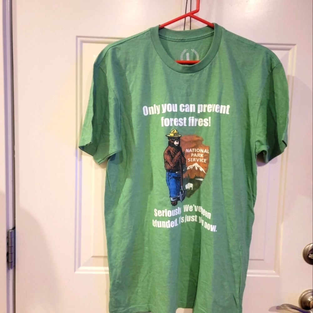 SMOKEY THE BEAR TEE SHIRT LG BY TEE PUBLIC